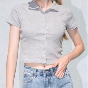 Button up brandy shirt! With collar